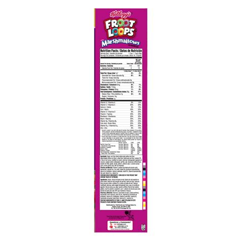 42 fruit loops nutrition facts label