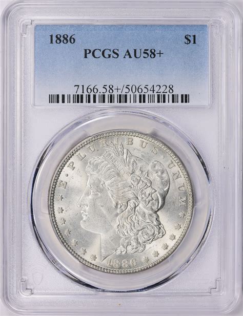 1886 Morgan Silver Dollar PCGS AU-58+ (Item 1781915) | GreatCollections ...