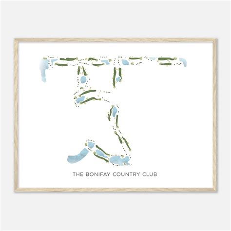 The Bonifay Country Club, Florida - Modern Watercolor Map | Golfer Gift ...