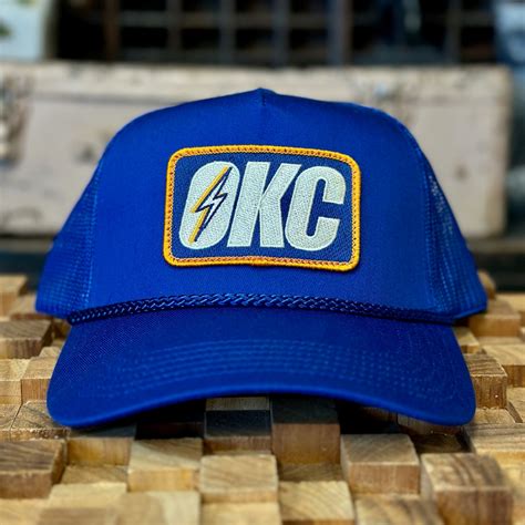 OKC Bolt Patch Trucker Hat - Blue – Blue Seven