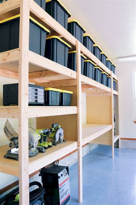 diy garage shelves