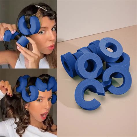 12 Pieces Foam Hair Roller Set Heatless Hair Curlers To Sleep In Self ...