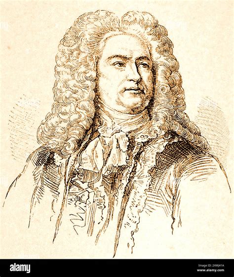 An old portrait ;of composer George Frederick Handel aka George ...