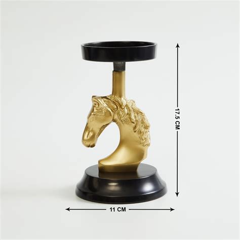Buy Vitara Metal Horse Pillar Candle Holder from Home Centre at just ...