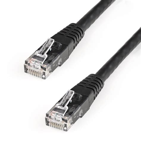 StarTech.com Cat5 Ethernet Cable - 6 ft - Black - Patch Cable - Molded ...