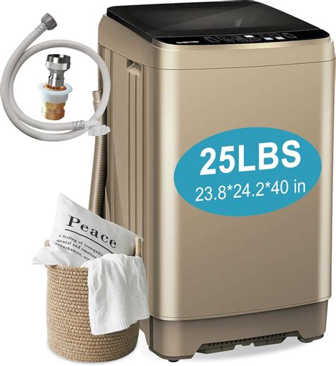 Amazon.com: rosmena Portable Washing Machine, 25 LBS Full Automatic Apartment Washer with 10 ...