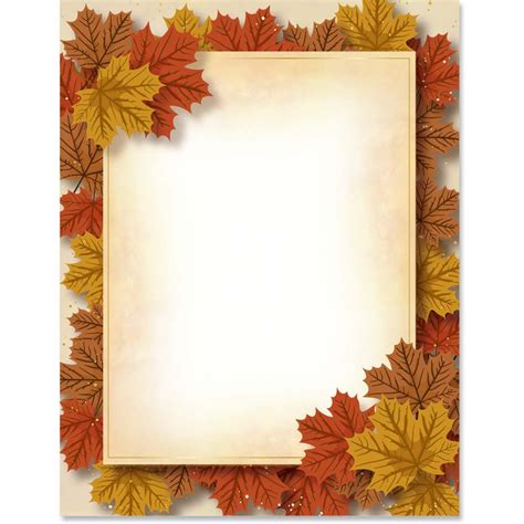 A lush Fall foliage design, like the one on these Maples Leaves Border ...