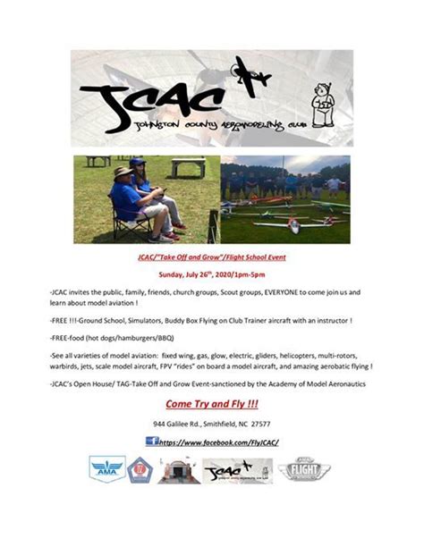 Take Off and Grow/Model Aviation Day/Flight School/Open House, JCAC ...