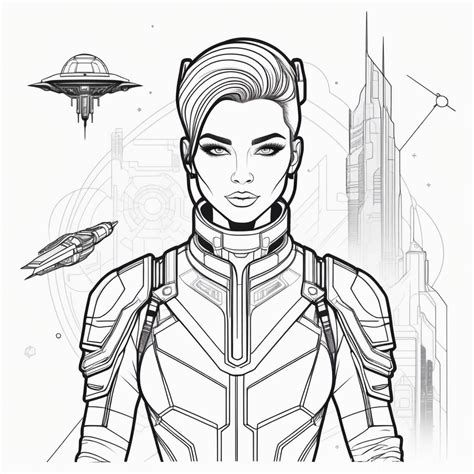 Cyberpunk Space Human Sketch | Stable Diffusion Online