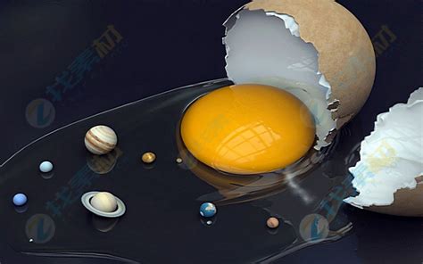 破碎蛋黄外流的鸡蛋高清图片下载-找素材