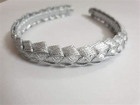 Silver Hairband/Headband with Braids (Pack of 1) : Amazon.in: Beauty