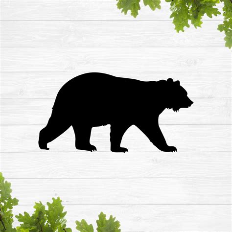 Black Bear Silhouette Pattern
