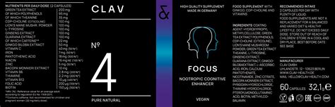 N 4 Focus Nootropics Brain Supplement With Lions Mane Ginseng ...
