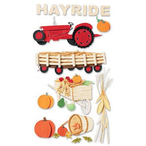 Jolee's Boutique Le Grande Dimensional Harvest Sticker-Hayride : Amazon ...