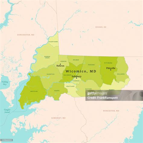 Md Wicomico County Vector Map Green High-Res Vector Graphic - Getty Images