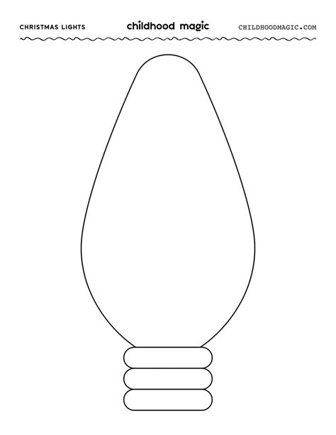 Printable Christmas Light Bulb Template | FREE Printable