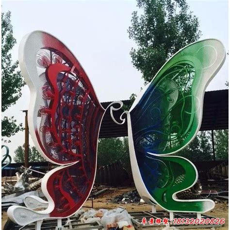 艺术彩色不锈钢蝴蝶 - 卓景雕塑公司