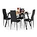 Royaloak Inter Four Seater Dining Table Set (Black) : Amazon.in: Home ...