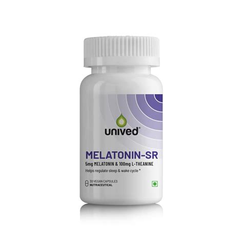 Unived Melatonin-SR 5mg | Slow Release Melatonin Supplement | 50% ...