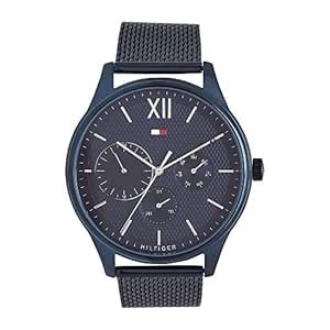 Tommy Hilfiger Men's Metallic Blue Dial Multi-Function Watch ...