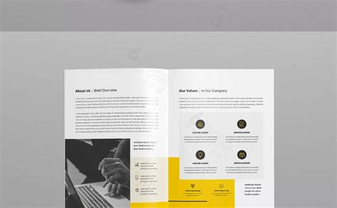 黄色企业画册模板下载_黄色企业画册宣传册模板-棒图网