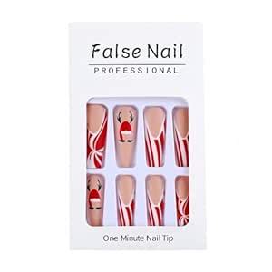Quecy Cream Artificial Nails For Women | Matte Acrylic | Western Look ...