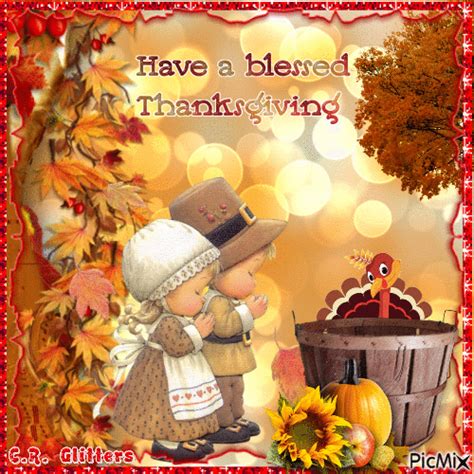 Blessed Thanksgiving Pilgrim Gif Pictures, Photos, and Images for ...