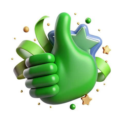 stunning modern Green Thumb Up Icon Transparent Background with White ...