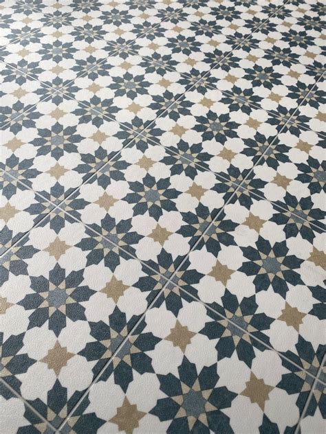 Sheet Vinyl Flooring in Moroccan Tile Design for Kitchens and Bathrooms ...