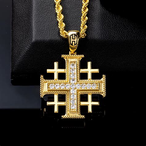 Jerusalem Cross Pendant - Helloice Jewelry