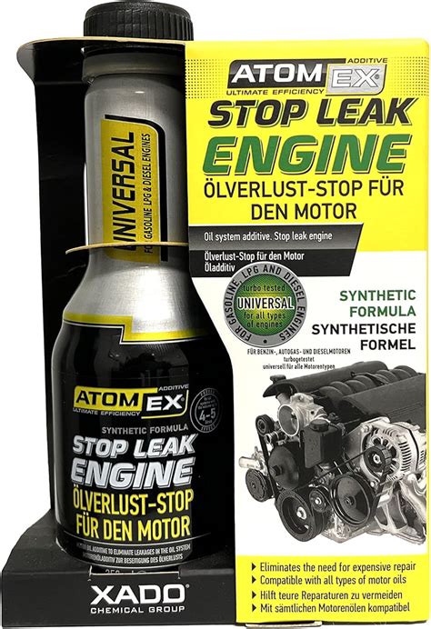 Buy XADO ATOMEX Stop Leak Engine Oil Additive Sealer Bottle, 250 ml - Repair Gaskets & Seals ...