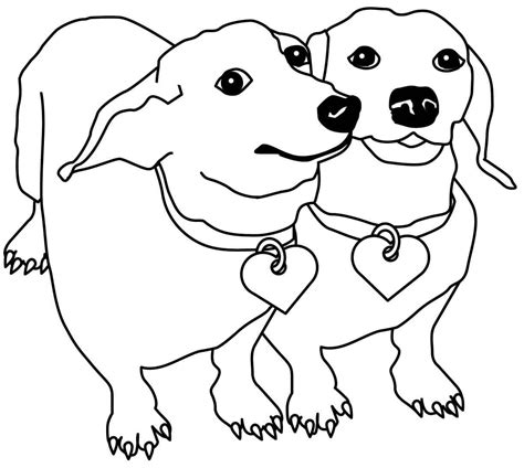 Weiner Dog Coloring Page