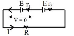 Two sources of equal emfs are connected in series. This combination is ...