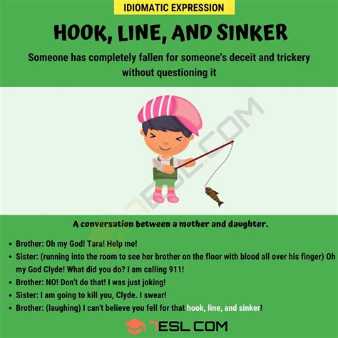 Hook, Line, And Sinker Meaning, Origin and Examples • 7ESL