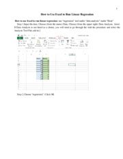 Simple Linear Regression Excel 的图像结果