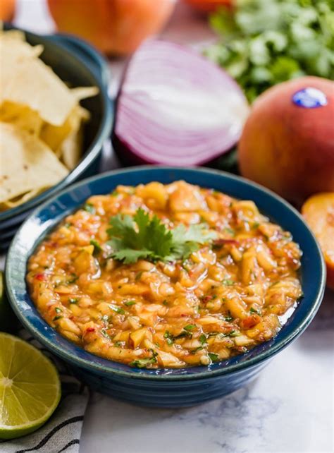 Easy Peach Salsa - a super easy summer salsa recipe