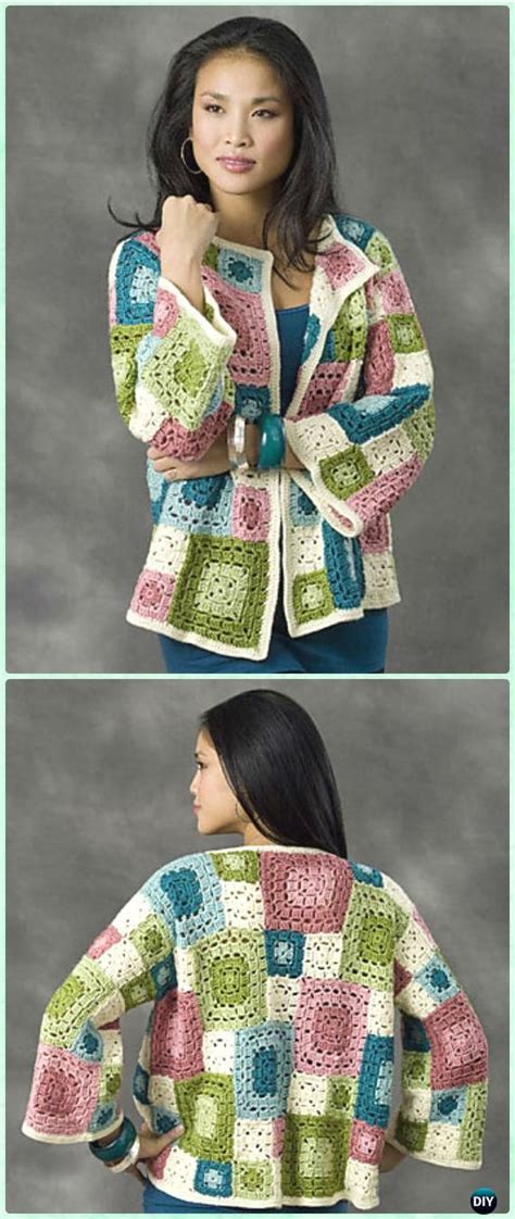 crochet granny square jacket pattern