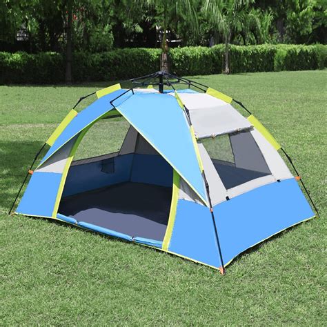 Hacer Camping Tent for 3 Person 3 Windows 190T Fabric Layer Lightweight ...