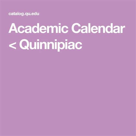 Quinnipiac University Academic Calendar - Printable Calendars AT A GLANCE