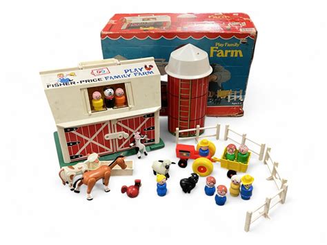 Lot - 1970s Fisher-Price Play Family Farm