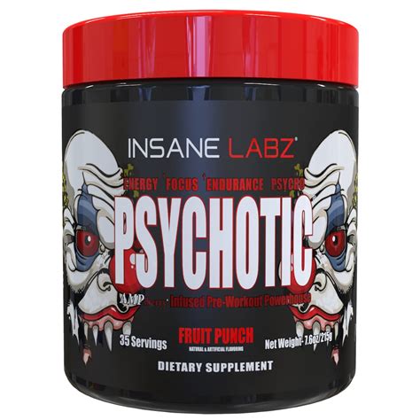 Buy Insane Labz Psychotic, High Stimulant Pre Workout Powder, Extreme Lasting Energy, Focus and ...