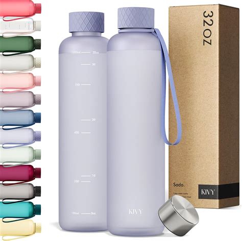 Amazon.com: KIVY Slim Water Bottle 32oz [Lightweight & Shatterproof ...