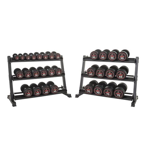 Lifeline USA Lifeline Pro Round Dumbbell Set with Rack - 5 lb to India ...