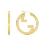 Gucci Blondie hoop earrings in gold-toned metal | GUCCI® US