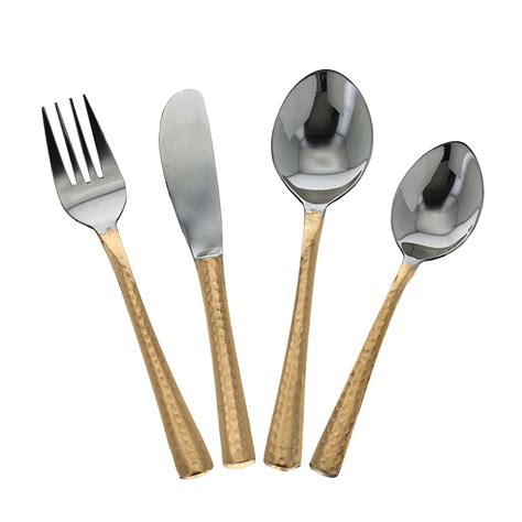 Indian Dinnerware Spoon Fork Knife Set Cutlery Flatware Service (Set of ...