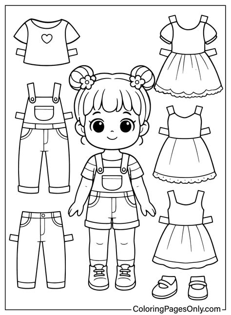 Coloring Paper Dolls Free Printables