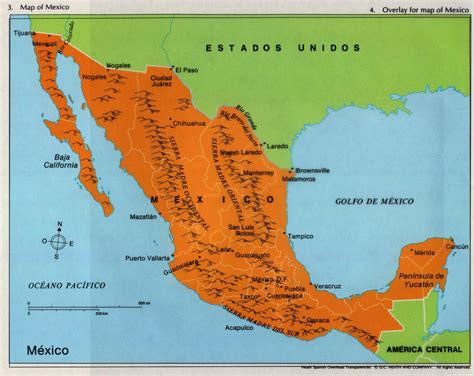 Map of Mexico with Major Cities
