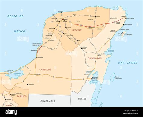 Yucatan Peninsula Map