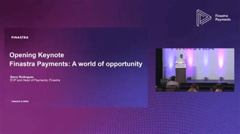 Opening Keynote - Finastra Payments: A world of opportunity | Finastra