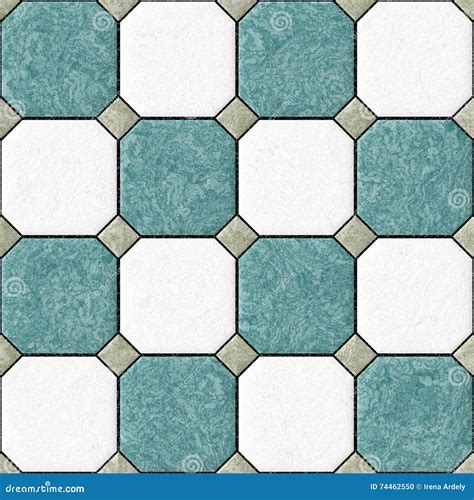Blue White Floor Tiles Seamles Pattern Texture Background Stock ...